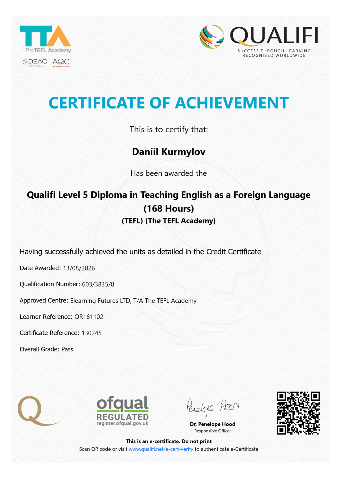Level 5 TEFL Certificate